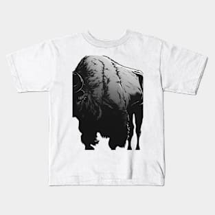 Bison Shadow Silhouette Anime Style Collection No. 118 Kids T-Shirt